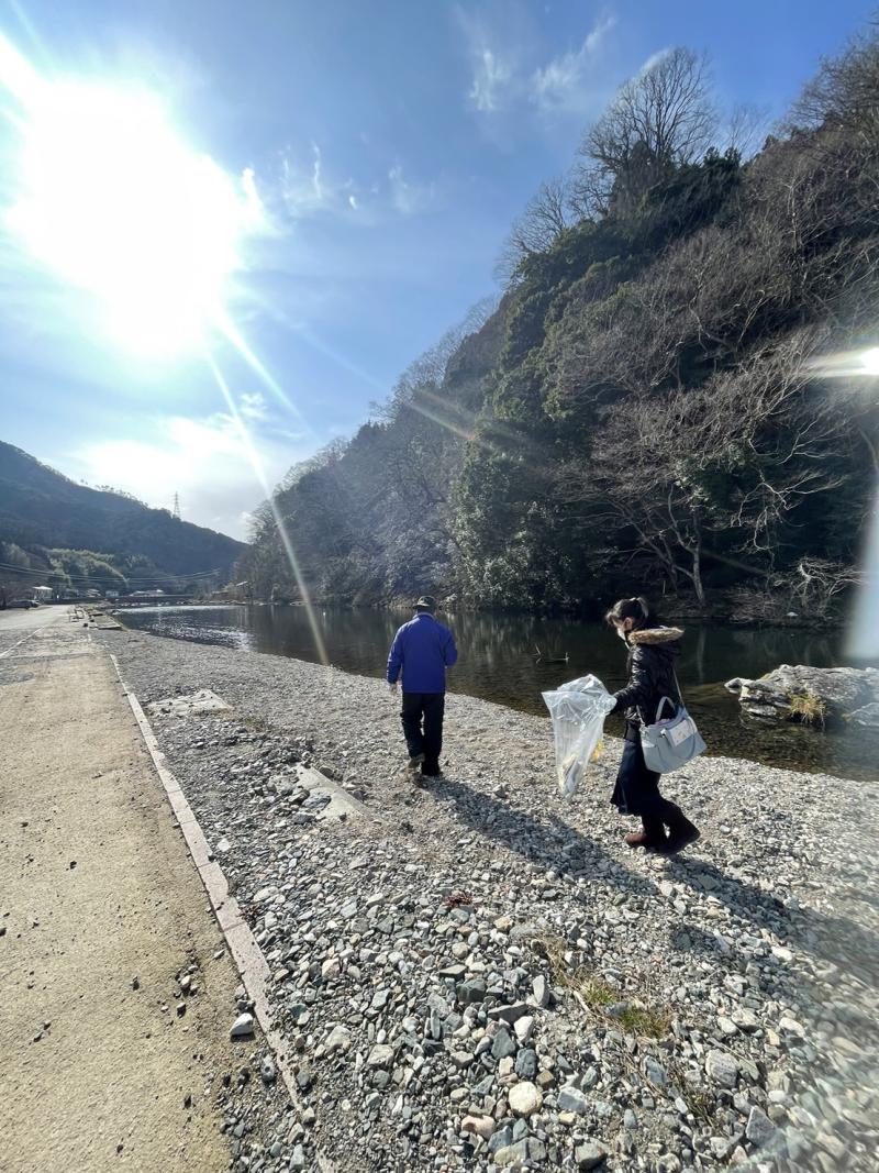 とことん湯原温泉"街歩きマップ作りをしながらゴミ拾い